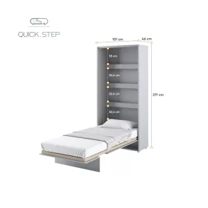 מיטת יחיד מתקפלת לקיר – 90X200