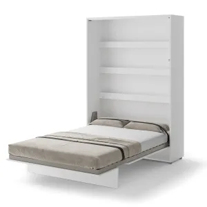 מיטה זוגית מתקפלת לקיר 140×200 בצבע לבן | BC-01 | Bed Concept | Lenart