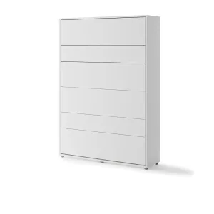 מיטה זוגית מתקפלת לקיר 140×200 בצבע לבן | BC-01 | Bed Concept | Lenart