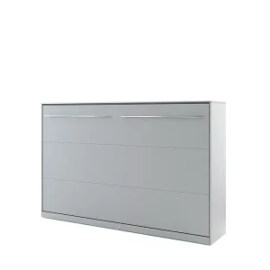מיטה וחצי מתקפלת לקיר אופקית 120×200 בצבע אפור | CP-05 | Concept Pro | Lenart