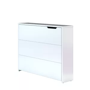 שולחן עבודה מתקפל 115×93 ס״מ בגוון לבן מט – גרסת שמאל | CW-01L | Lenart