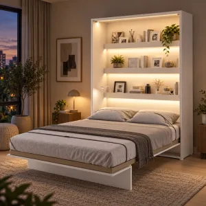 תאורת LED למדפים פנימיים של מיטה מתקפלת לקיר BC-12 | Bed Concept | Lenart