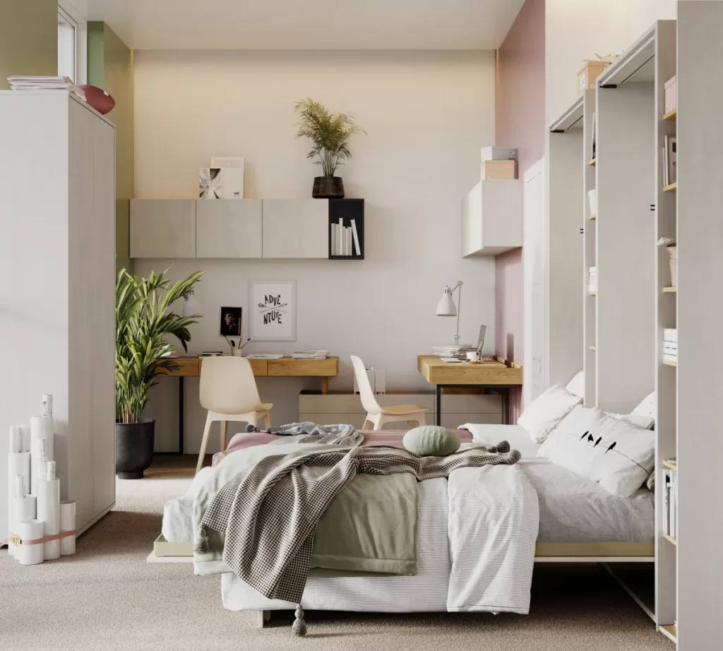 חדר שינה מתקפל לאחים