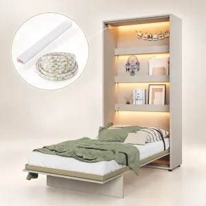 תאורת LED כתומה למדפים פנימיים של מיטה מתקפלת לקיר CJ-02 | LEDCJ2 | Concept Junior
