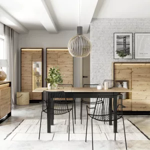 ארון דלת כפול עם נורת Led QUANT