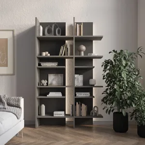 כוננית פתוחה FL-01L מסדרת FITT גרסת שמאל בגוון מטאלי כהה ובהיר