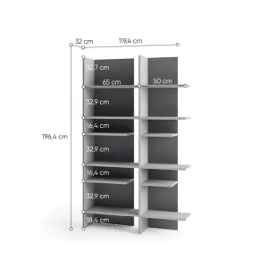 כוננית שמאל עם תאורה אחורית FITT