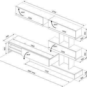יחידת קיר לסלון NUMS1