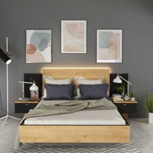 מיטה מרחפת נולה 140×190  עם תאורת לד FLOAT