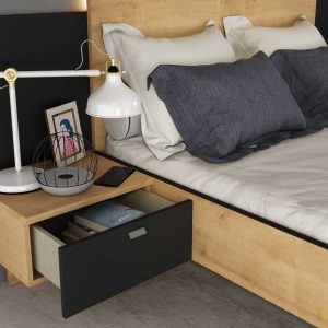 מיטה מרחפת נולה 140×190  עם תאורת לד FLOAT