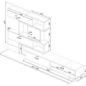 יחידת קיר לסלון 4K