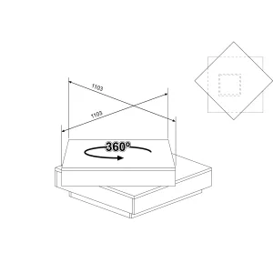 שולחן קפה Soho עם משטח מסתובב עליון