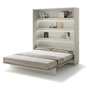 מיטה זוגית מתקפלת לקיר אנכית 180×200 בצבע קשמיר | BC-13 | Bed Concept | Lenart
