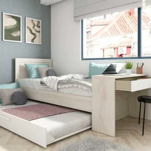 מיטה עם מיטת נשלפת ושולחן 90×200