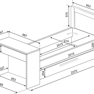 מיטה עם מיטת נשלפת ושולחן 90×200
