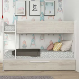 מיטת קומותיים 90×200 עם מיטה נשלפת נוספת