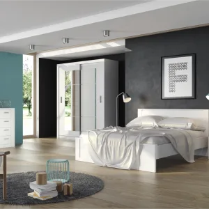 ארון הזזה מודרני עם שתי דלתות ומראה IDEA