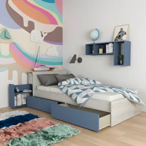 מיטה בגודל 100×190 עם שידה ומגירות