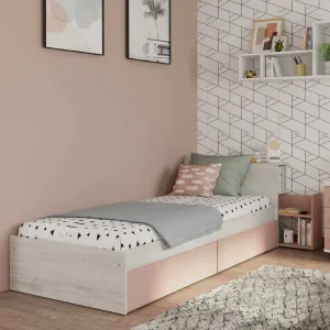 מיטה בגודל 90×190 עם שידה ומגירות