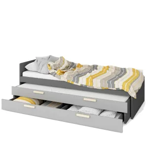 מגירה נשלפת למיטת POK עם תא אחסון למצעים ומיטה