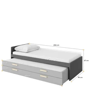 מגירה נשלפת למיטת POK עם תא אחסון למצעים ומיטה