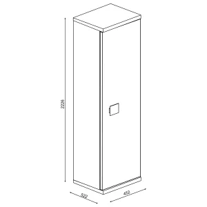 ארון חד-דלתי Bo01/10