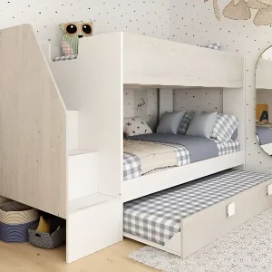 מיטת קומותיים עם מיטת חבר נשלפת 190×90 EASY Casino