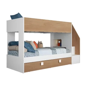 מיטת קומותיים עם מיטת חבר נשלפת 190×90 EASY Oak