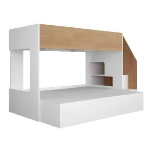 מיטת קומותיים Easy בגודל 190×90/140 Oak