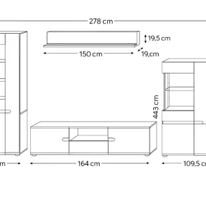 יחידת קיר לסלון  LINATE