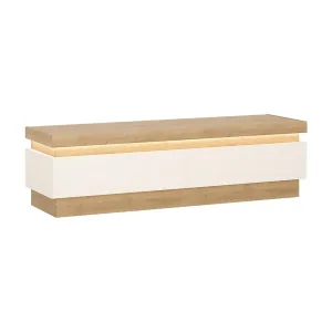 שידת טלוויזיה רחבה עם שתי מגירות ותאורה מדגם LYON JASNY