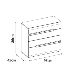 קומודה LINATE 4 מגירות