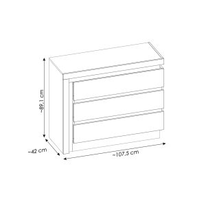 שידת מגירות מודרנית מסדרת LYON JASNY