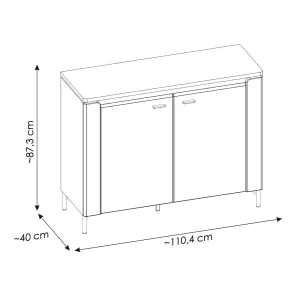 קומודה Norica ברוחב 110 ס״מ