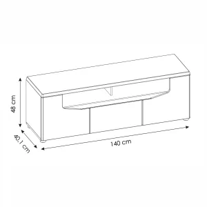 שידת טלוויזיה TOLEDO 140 – עיצוב חכם ואלגנטי