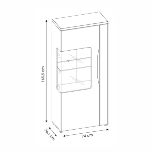 ויטרינה רחבה TOLEDO – עיצוב מודרני ותצוגה אלגנטית