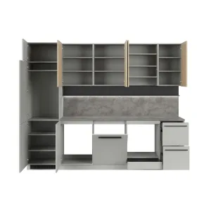 מדפים נוספים בצבע אפור – לארון מקרר MILINO