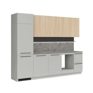 פאנל קיר למטבח MILINO – אורך 225, צפחה כהה