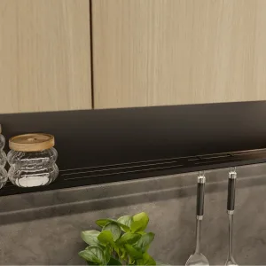 סט מטבח MILINO Small – 210, צבע לבן/אלון, כולל משטח עבודה