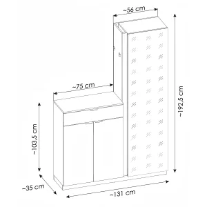 ארון כניסה SANYA
