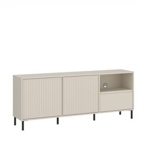 שידת טלוויזיה AVENALE בגוון קשמיר – חמימות עיצובית ונוחות מודרנית