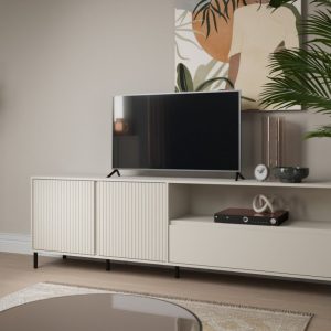 שידת טלוויזיה AVENALE בגוון קשמיר – עיצוב חמים וסדר מושלם לכל סלון