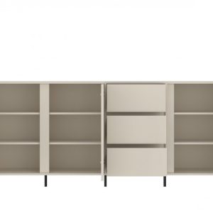 קומודה רחבה AVENALE בגימור מט צבע קשמיר – אחסון חכם ועיצוב מודרני