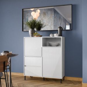 קומודה AVENALE לבנה – עיצוב מודרני, קומפקטי ופונקציונלי