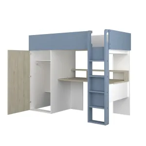 מיטת גלריה FLOW לילדים עם שולחן וארון | 90×200