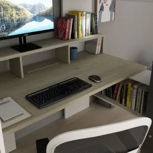 מיטת גלריה לילדים FLOW Shade עם שולחן וארון | 90×200