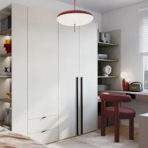 כוננית פתוחה WO-04 בצבע שמפניה / אקליפטוס – עם תאורה מובנית