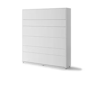 מיטה זוגית מתקפלת לקיר אנכית 180×200 בצבע לבן | BC-13 | Bed Concept | Lenart