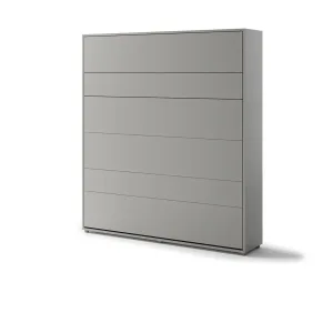 מיטה זוגית מתקפלת לקיר אנכית 180×200 בצבע אפור | BC-13 | Concept | Lenart