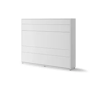 מיטה זוגית מתקפלת לקיר אופקית 160×200 בצבע לבן | BC-14 | Bed Concept | Lenart